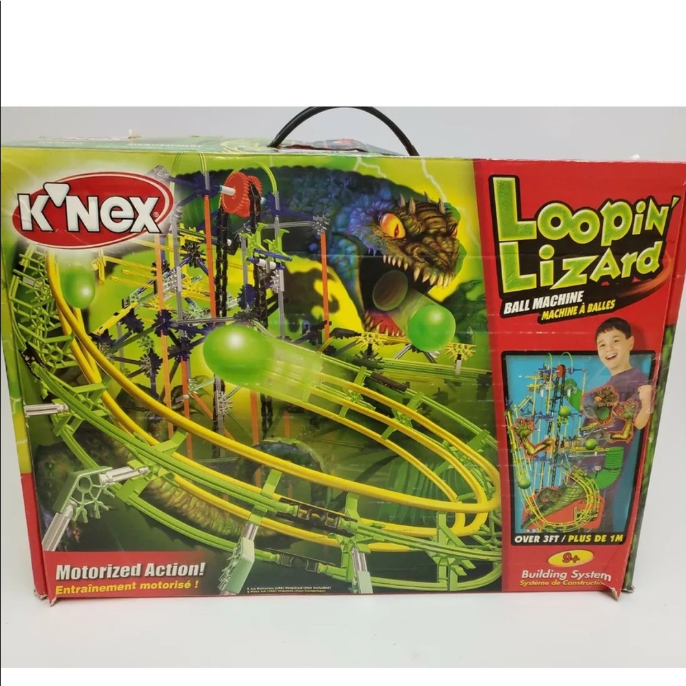 K’Nex Loopin Lizards Motorized Ball Machine Like NEW 753 Pieces & 3 Feet of Fun